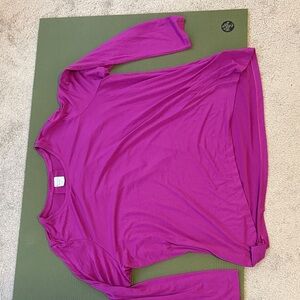 Athleta Women’s XL Magenta Long Sleeve Modal Blend Stretch Top